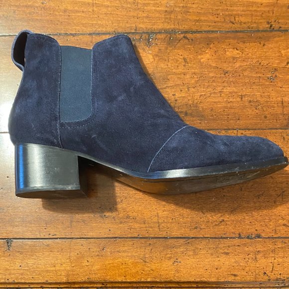 Rag & Bone Navy Suede Chelsea Walker Boots Size 39 - Picture 4 of 5